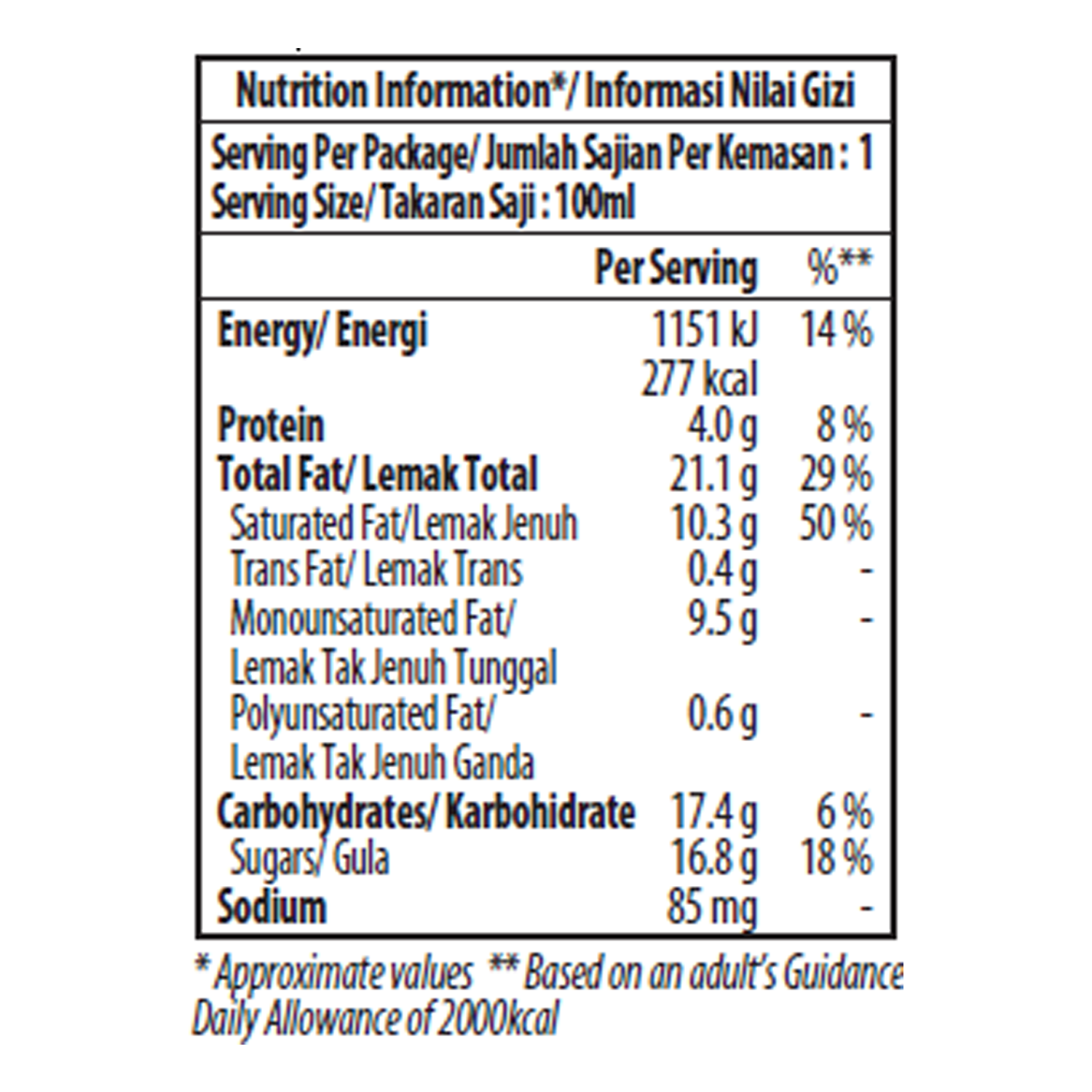 Macadamia Nut minicup