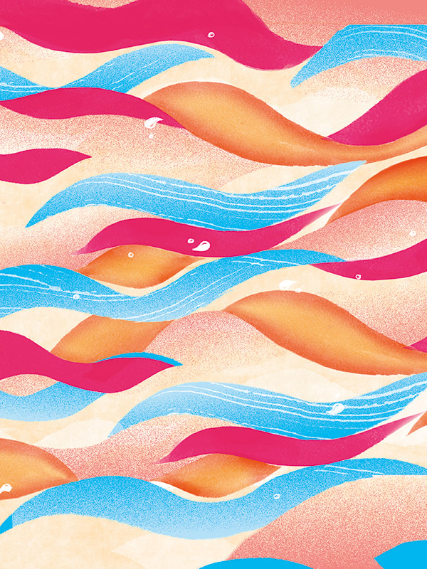 HD Peach and Raspberry Bar Flavor pattern
