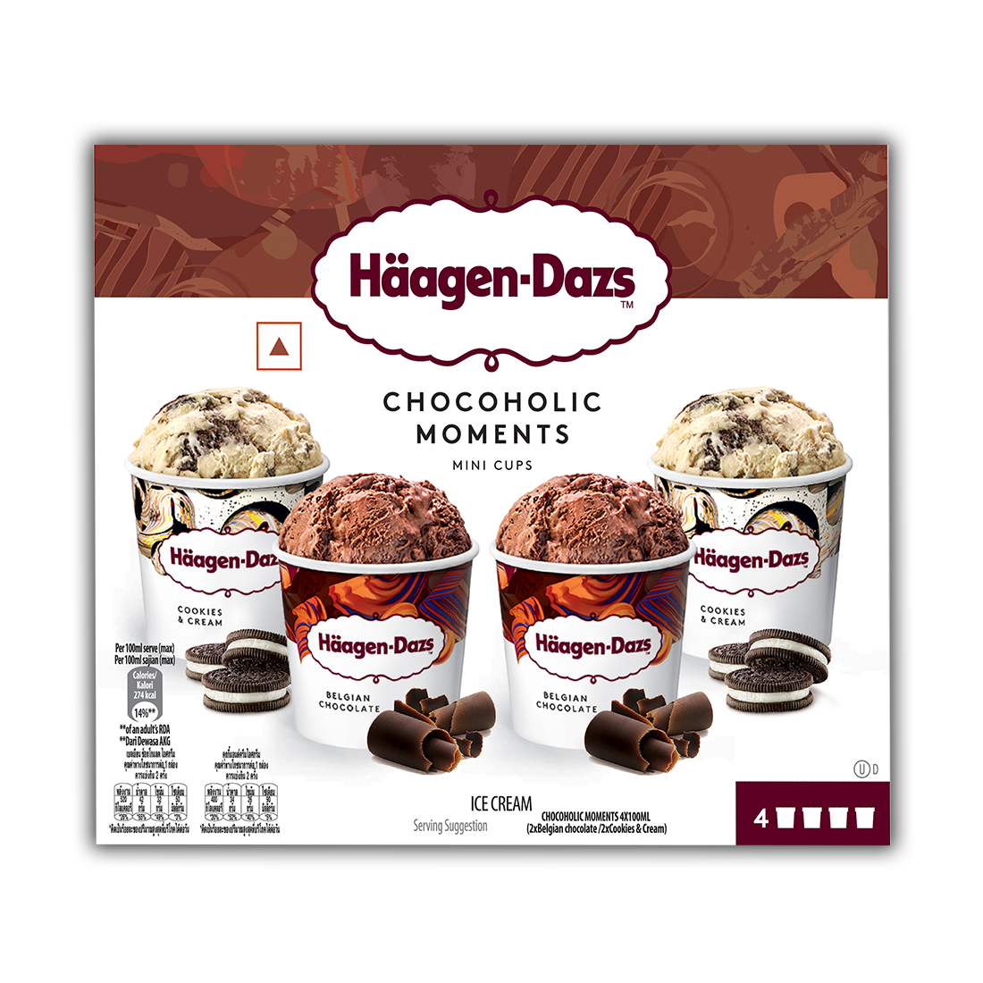Chocoholic Moments Ice Cream Mini Cup Collection - Häagen-Dazs